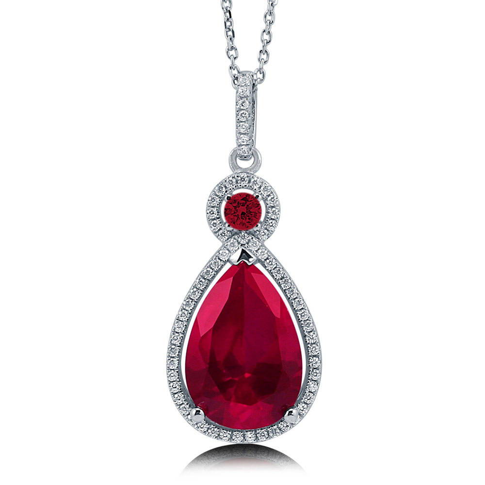 Sterling Silver outlet Ruby Pendant