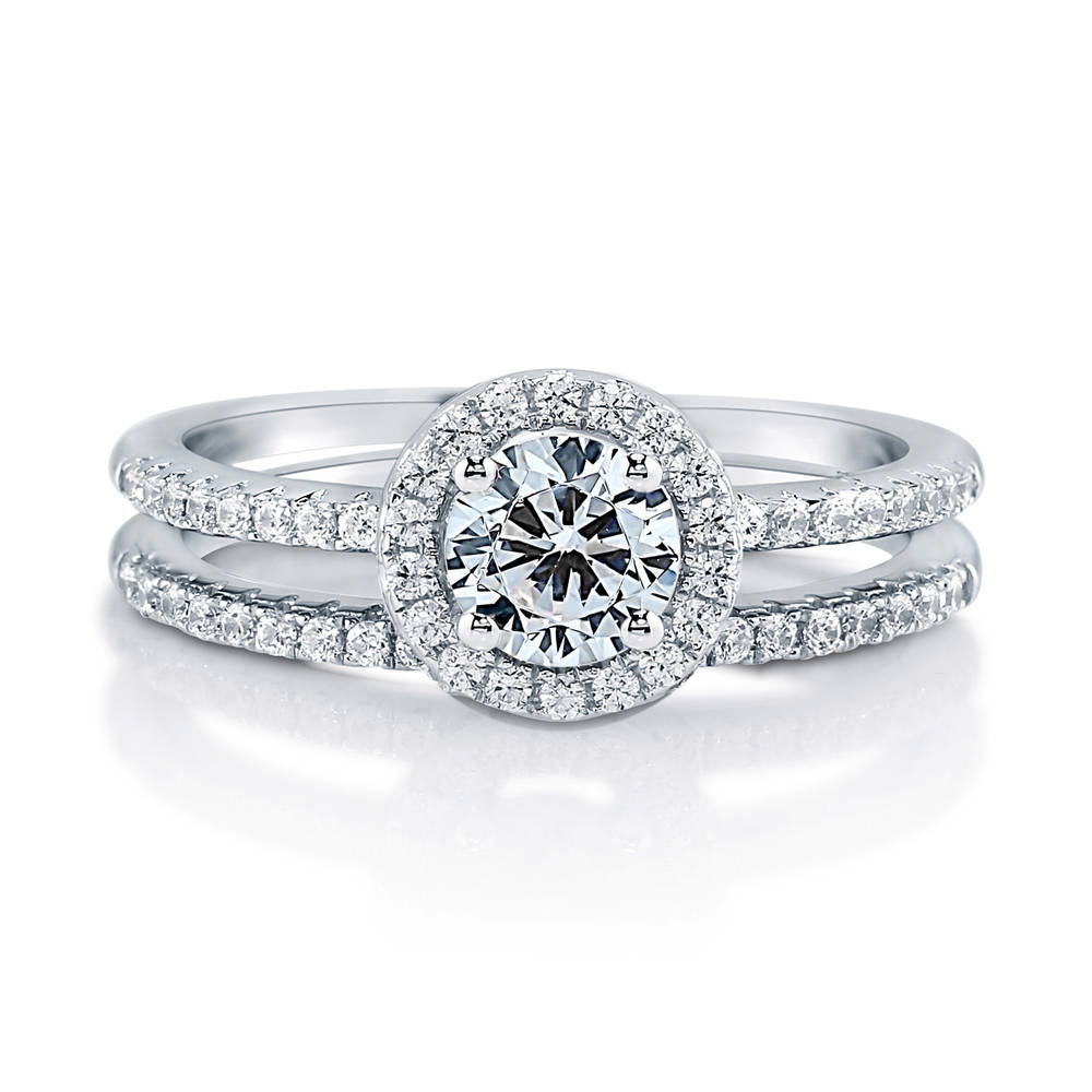 Two piece promise hot sale and engagement ring