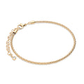 Front view of CZ Popcorn Chain Anklet in Gold-Tone