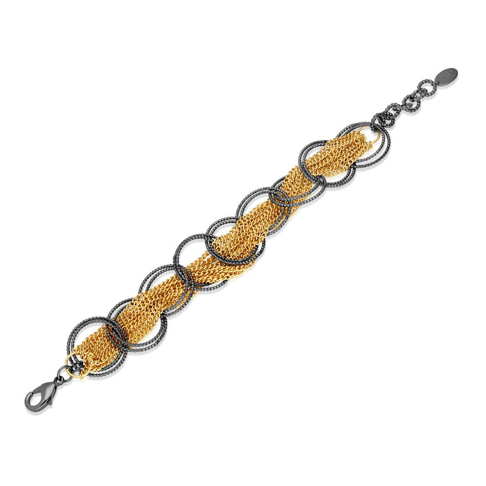 Open Circle Chain Bracelet in Brass 20mm, 4 of 5