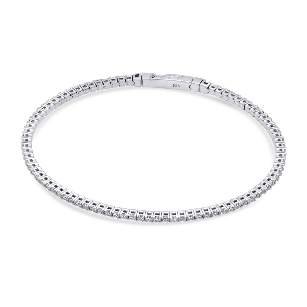 Alternate view of Flexible CZ Bangle in Sterling Silver, 2 Piece, 9 of 18