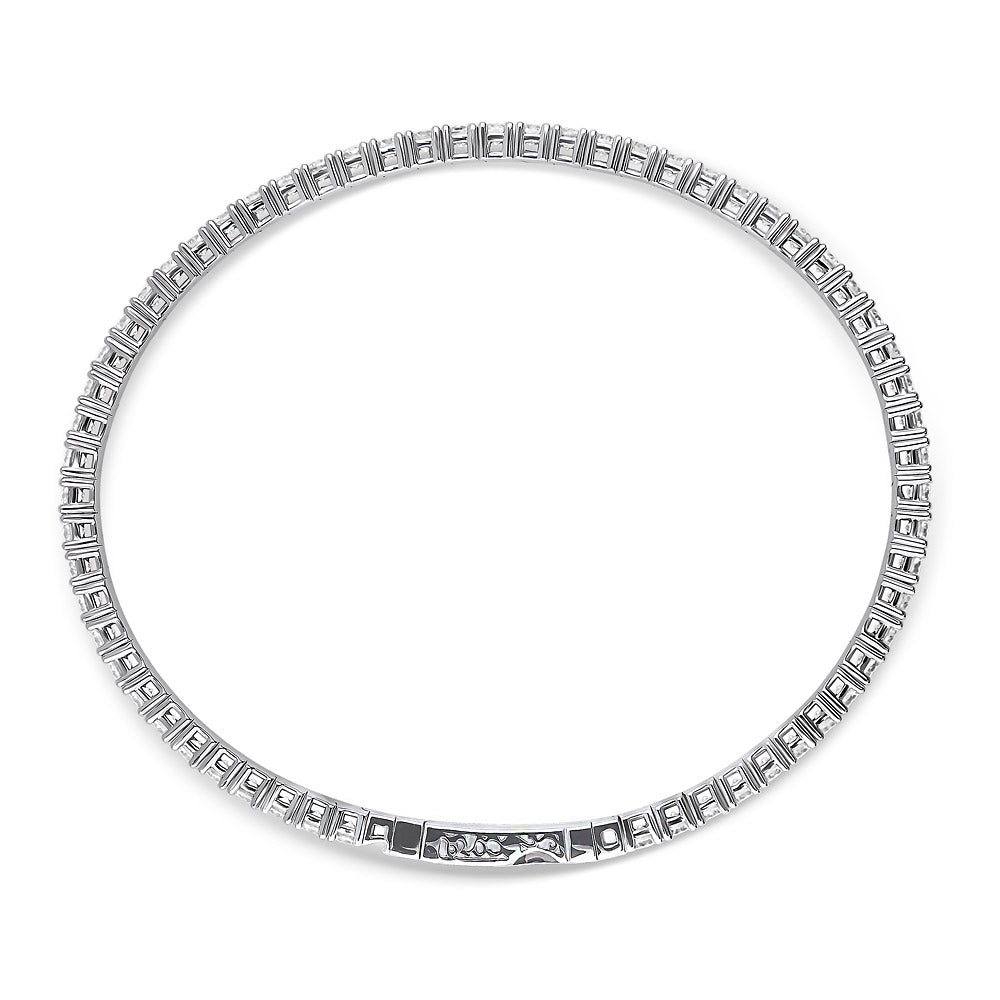 Alternate view of Flexible CZ Bangle in Sterling Silver, 2 Piece Set, 9 of 17