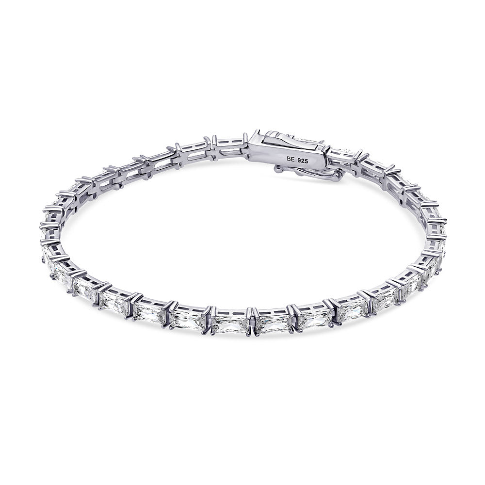 Sterling offers Silver Sparkling CZ Stones Omega Bracelet.