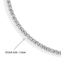 Front view of CZ Tennis Bracelet in Sterling Silver 7 inch, Rhodium Plated, Clear