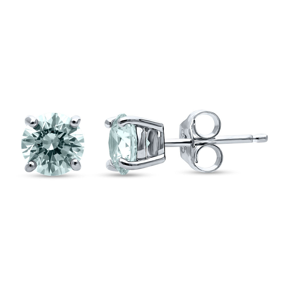 Solitaire 1.6ct CZ Stud Earrings in Sterling Silver, 5 of 18