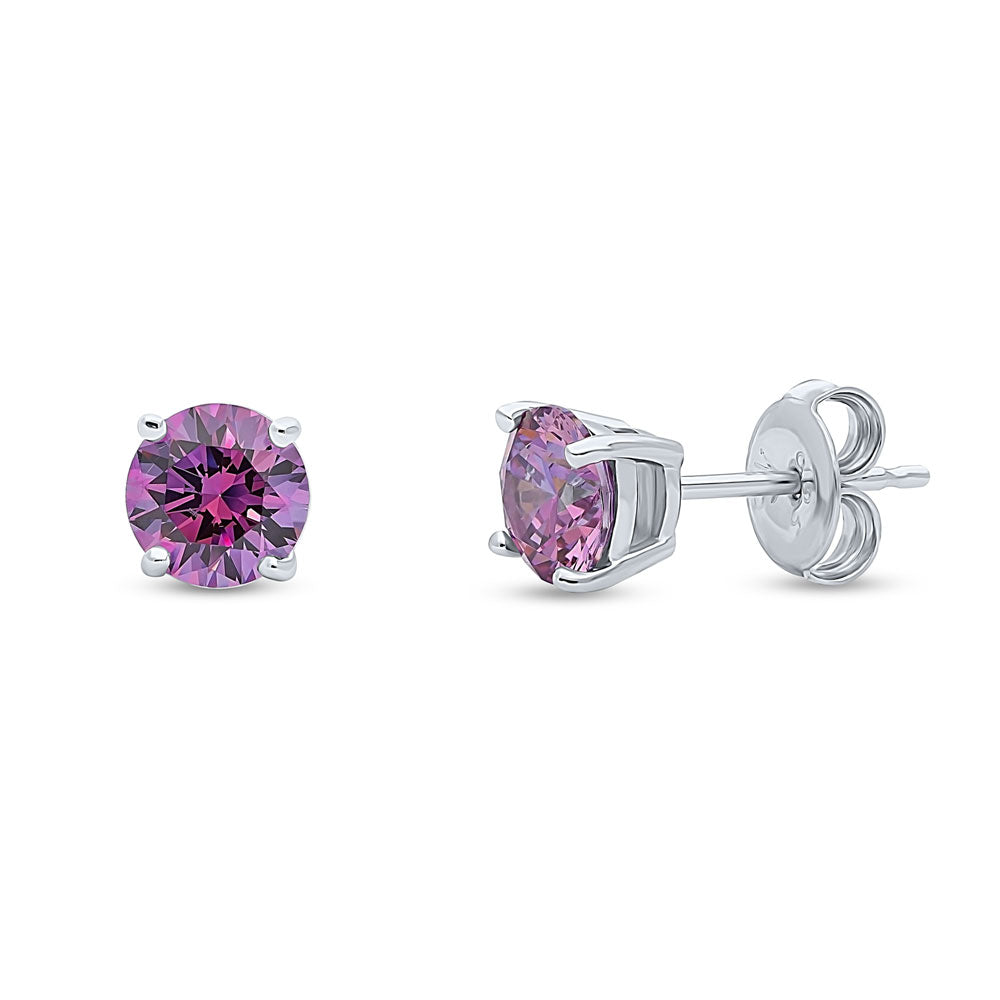 Solitaire 1.6ct CZ Stud Earrings in Sterling Silver, 8 of 17