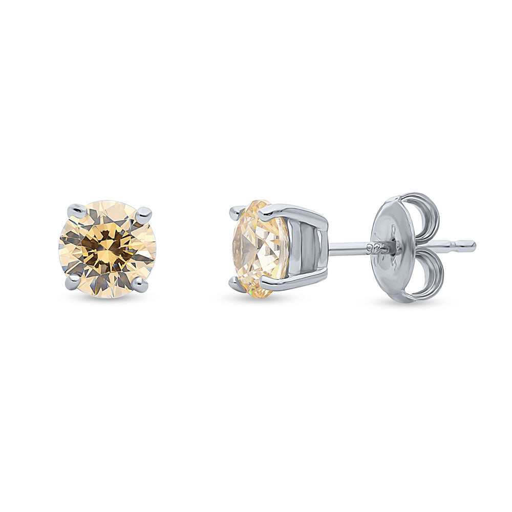 Solitaire 1.6ct CZ Stud Earrings in Sterling Silver, 10 of 18