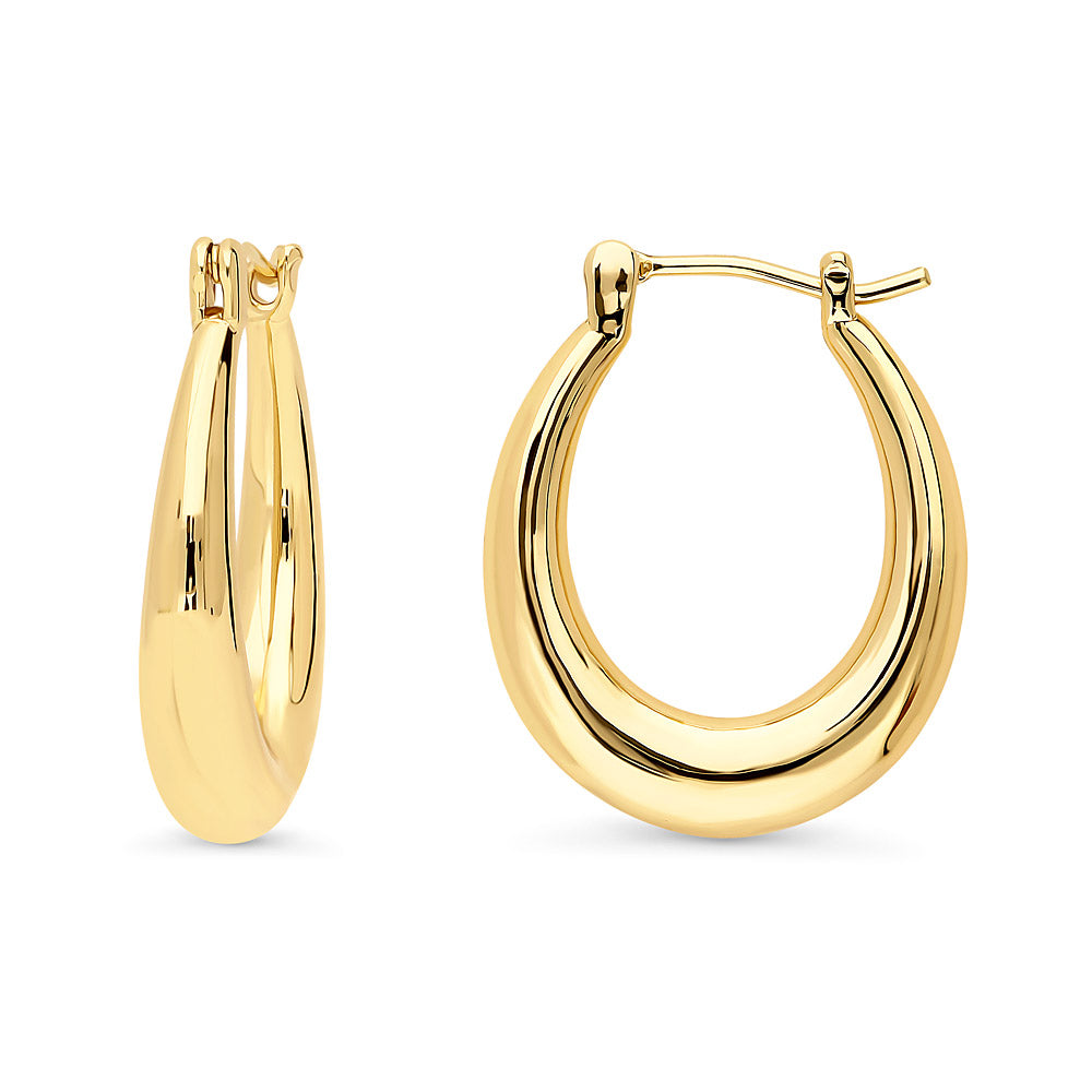 Oval Medium Hoop Earrings 0.9 inch, 1 of 6