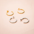 Flatlay view of Medium Hoop Earrings 0.98 inch