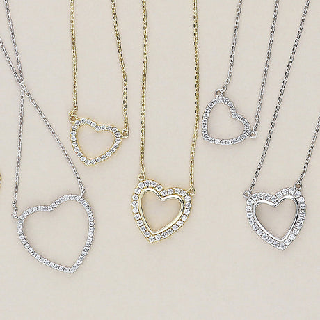 Open Heart Pendant Necklace