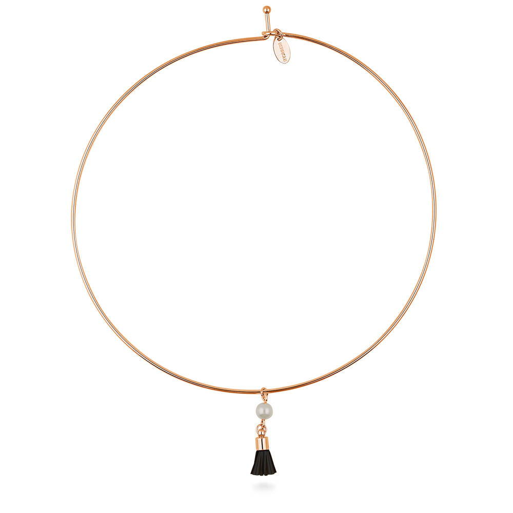 Front view of Tassel Imitation Pearl Choker, 6 of 12