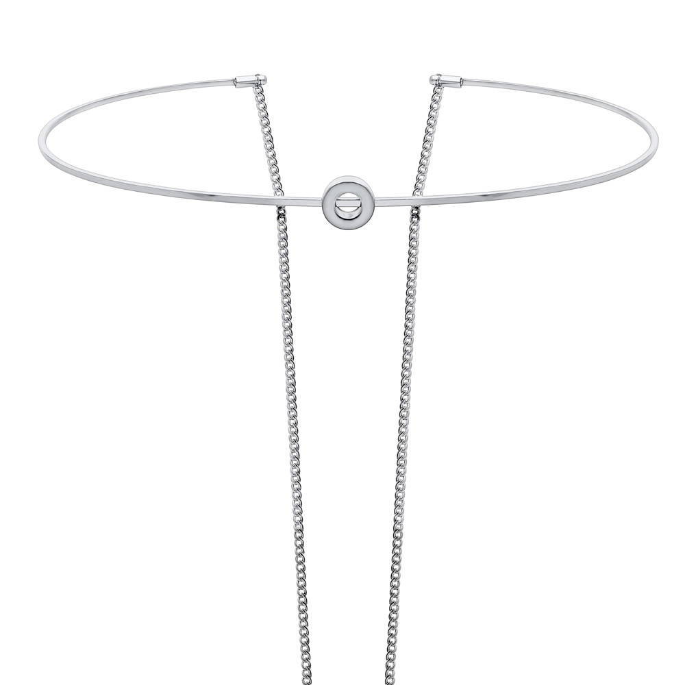 Front view of Open Circle Layered Choker, 7 of 10