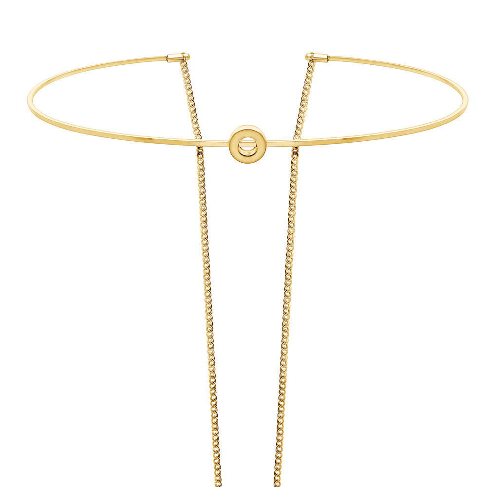 Front view of Open Circle Layered Choker, 6 of 10