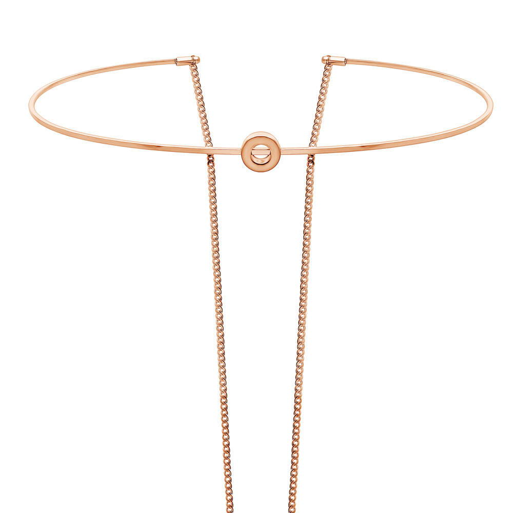 Front view of Open Circle Layered Choker, 5 of 10