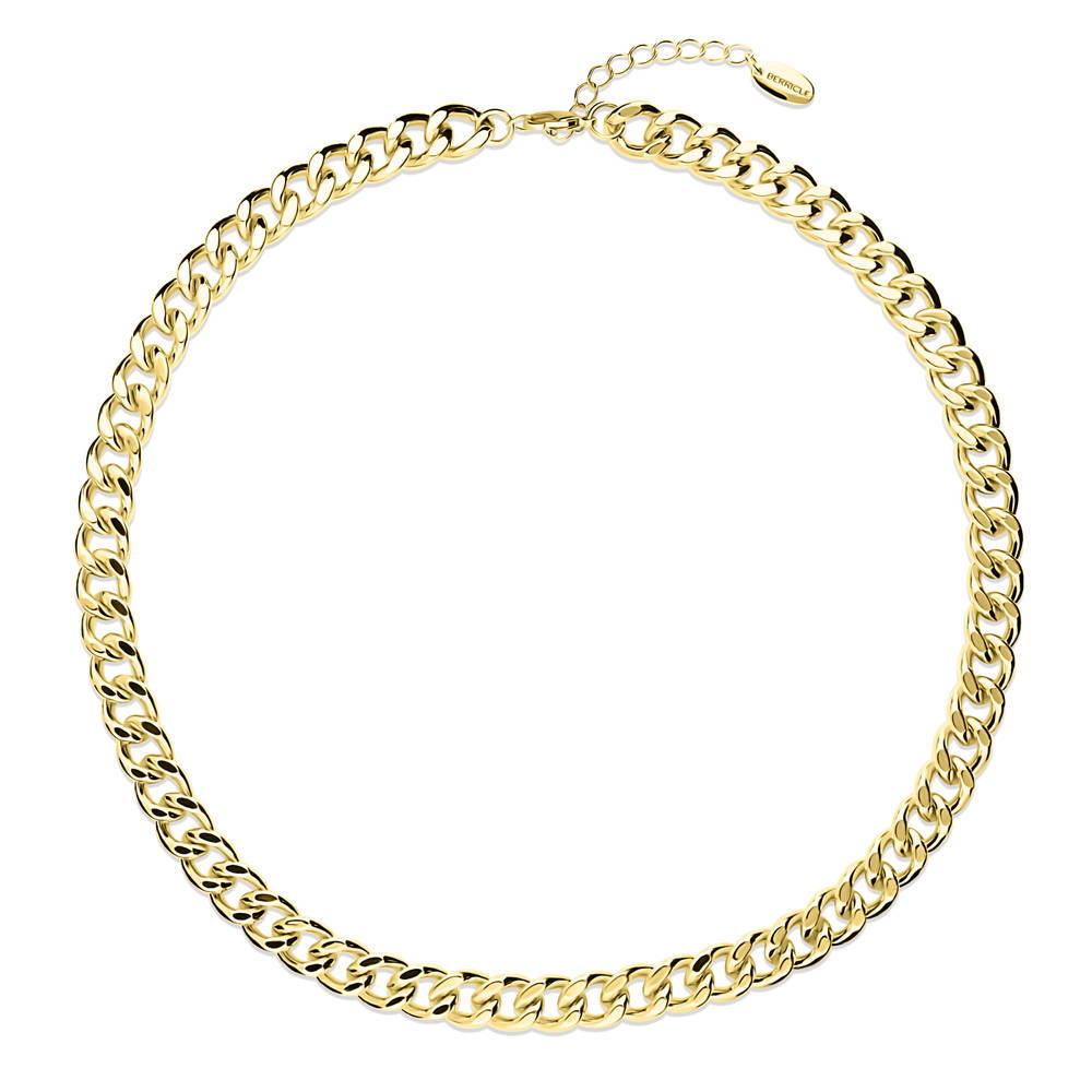 Lightweight Curb Chain Necklace 9mm, 1 of 10