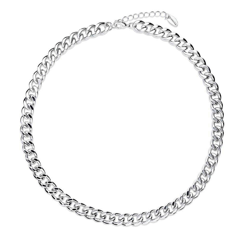 Lightweight Curb Chain Necklace 9mm, 3 of 10