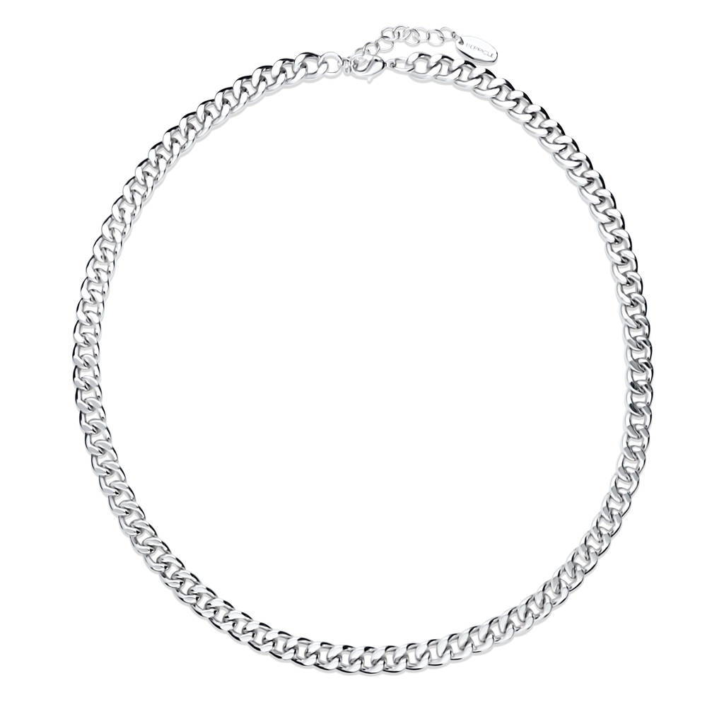 Lightweight Curb Chain Necklace 7mm, 3 of 13