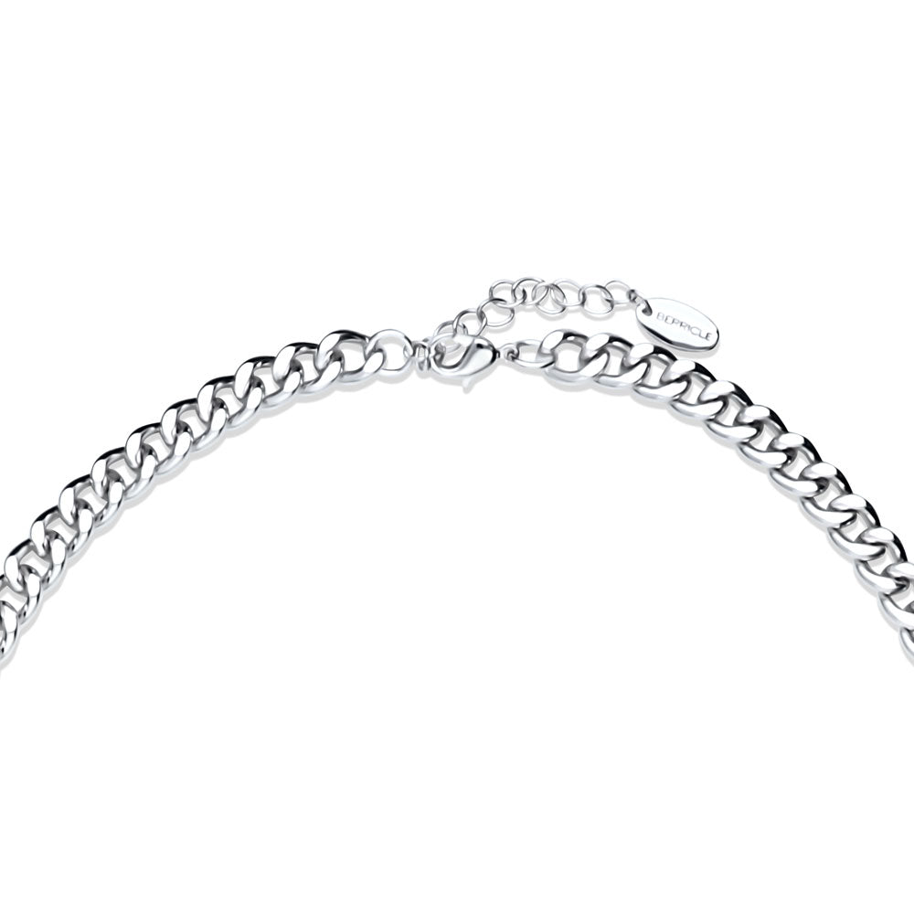 Front view of Lightweight Curb Chain Necklace 7mm, 5 of 13