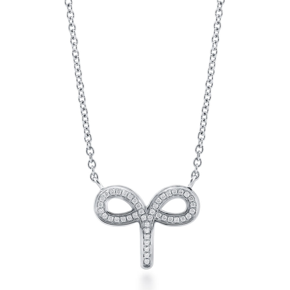 Zodiac Sign CZ Necklace in Sterling Silver, 1 of 9