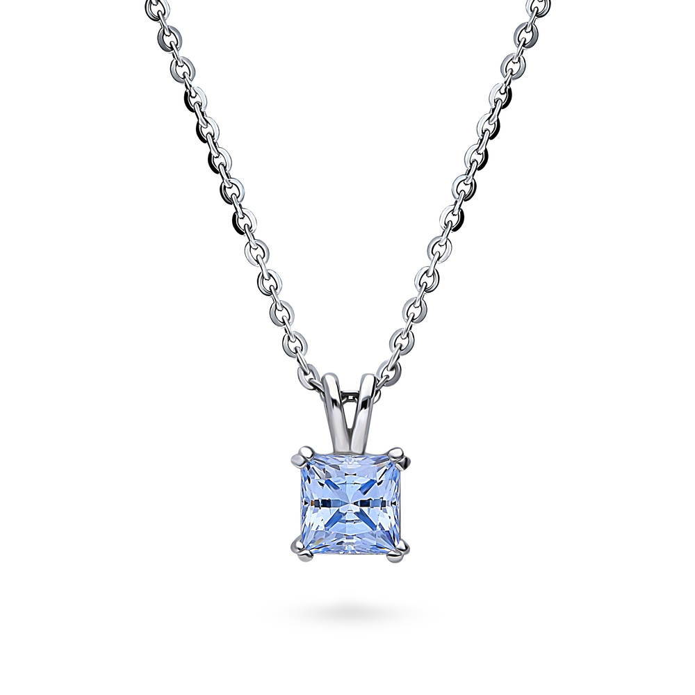 Solitaire CZ Necklace in Sterling Silver, 4 of 20