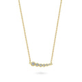 Bubble Graduated CZ Necklace in Sterling Silver, Yellow Gold Flashed