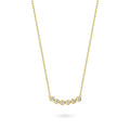 Bubble CZ Pendant Necklace in Sterling Silver, Yellow Gold Flashed