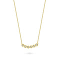 Angle view of Bubble CZ Pendant Necklace in Sterling Silver, Yellow Gold Flashed