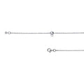 Angle view of Bar CZ Pendant Necklace in Sterling Silver, Rhodium Plated