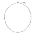 Paperclip Link Chain Necklace 3mm, Rhodium Plated