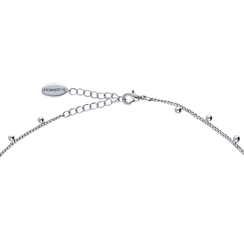 Front view of Bead Paperclip Link Chain Necklace, 2 Piece, 12 of 20