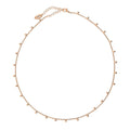 Bead Station Necklace, Rose Gold Plated