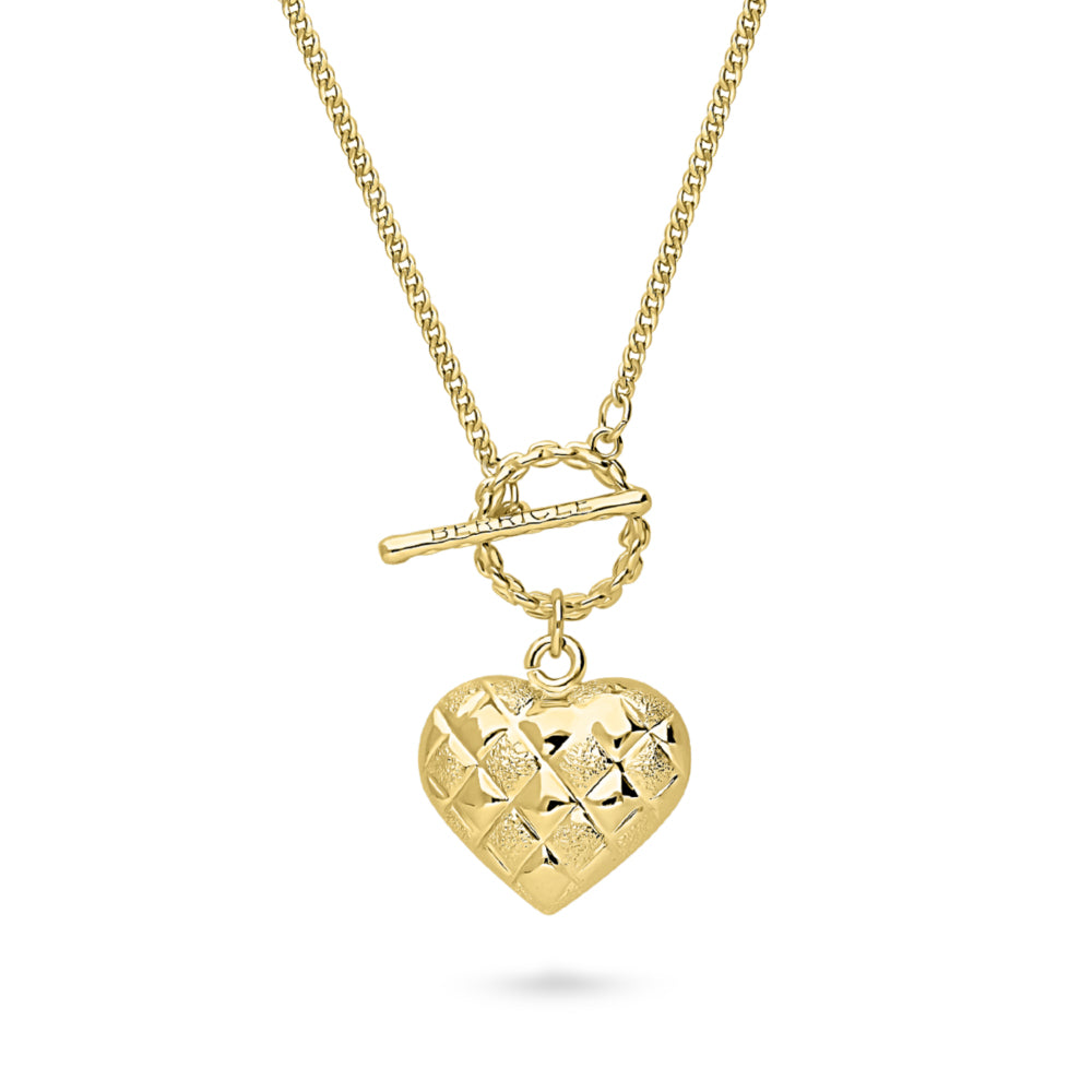 Angle view of Heart Paperclip Chain Necklace, 2 Piece, 18 of 18