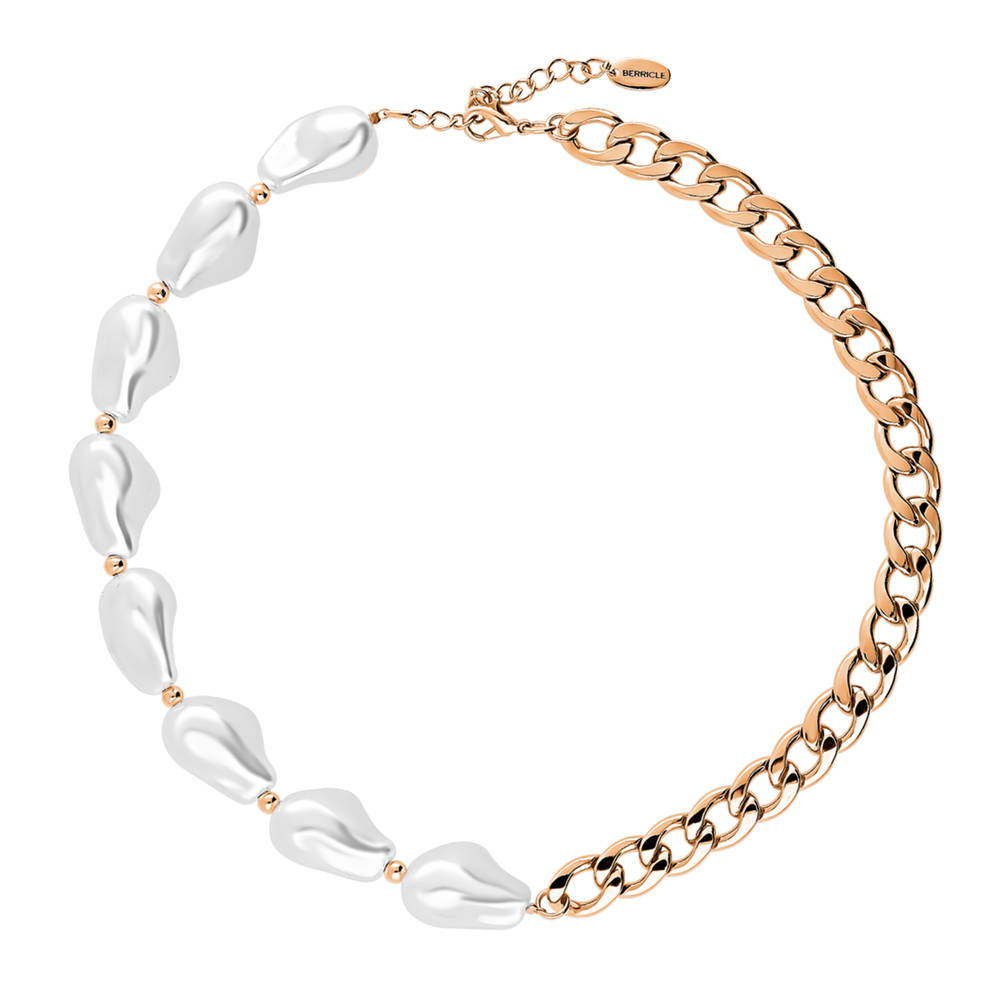 Imitation Pearl Curb Chain Bracelet and Necklace, 2 Piece, 6 of 13