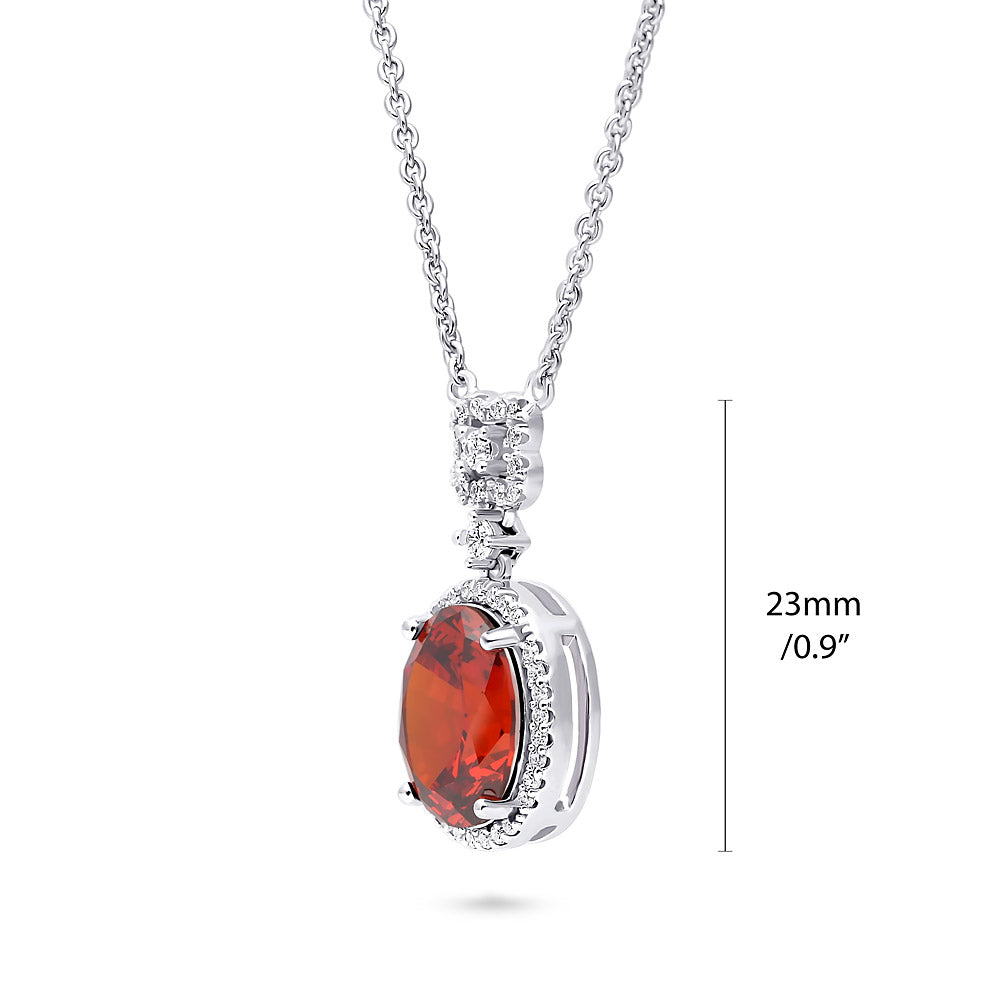 Front view of Halo Clover Oval CZ Set in Sterling Silver, 10 of 19