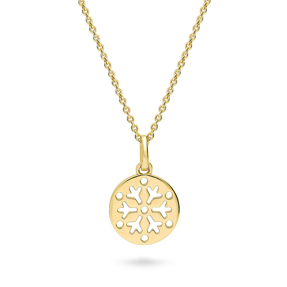 Snowflake Coin Necklace in Sterling Silver, 1 of 5