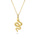 Snake CZ Necklace and Earrings in Sterling Silver