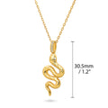 Front view of Snake CZ Necklace and Earrings in Sterling Silver