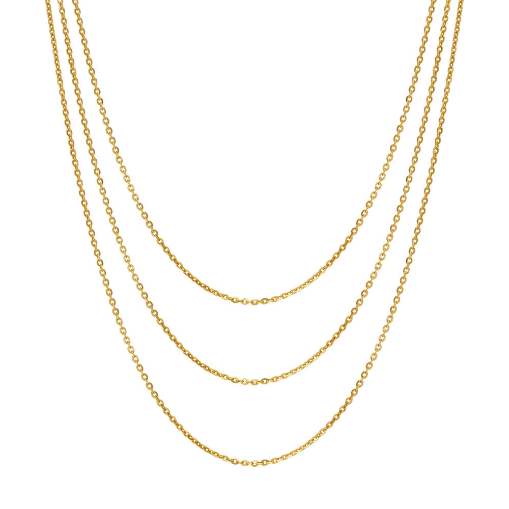 Italian Rolo Chain Necklace in Sterling Silver, 3 Piece, 3 of 20