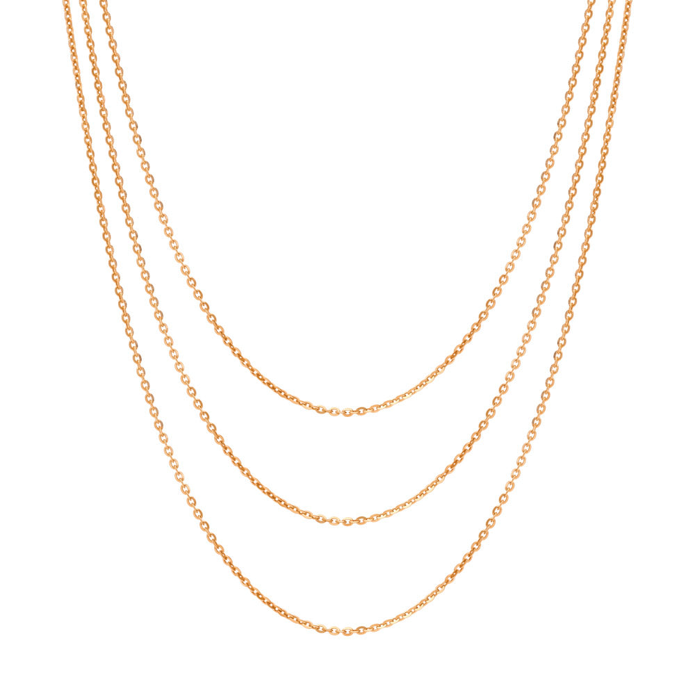 Italian Rolo Chain Necklace in Sterling Silver, 3 Piece, 1 of 20