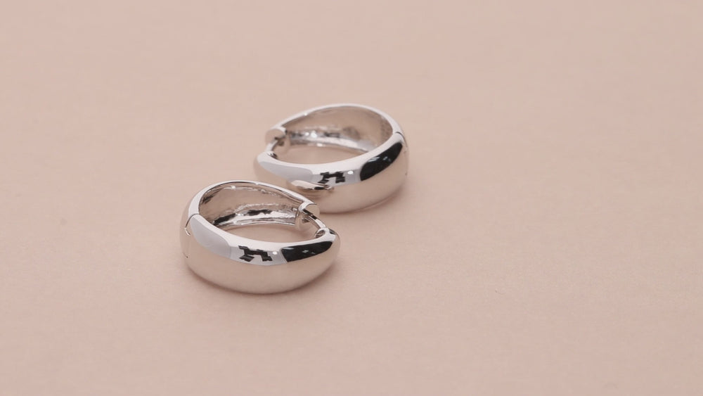 Dome Hoop Earrings in Sterling Silver, 2 Pairs, 3 of 19