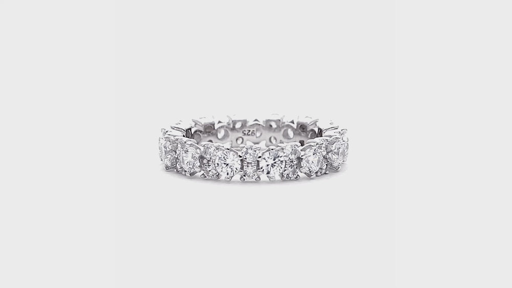 CZ Eternity Ring in Sterling Silver, 3 of 9