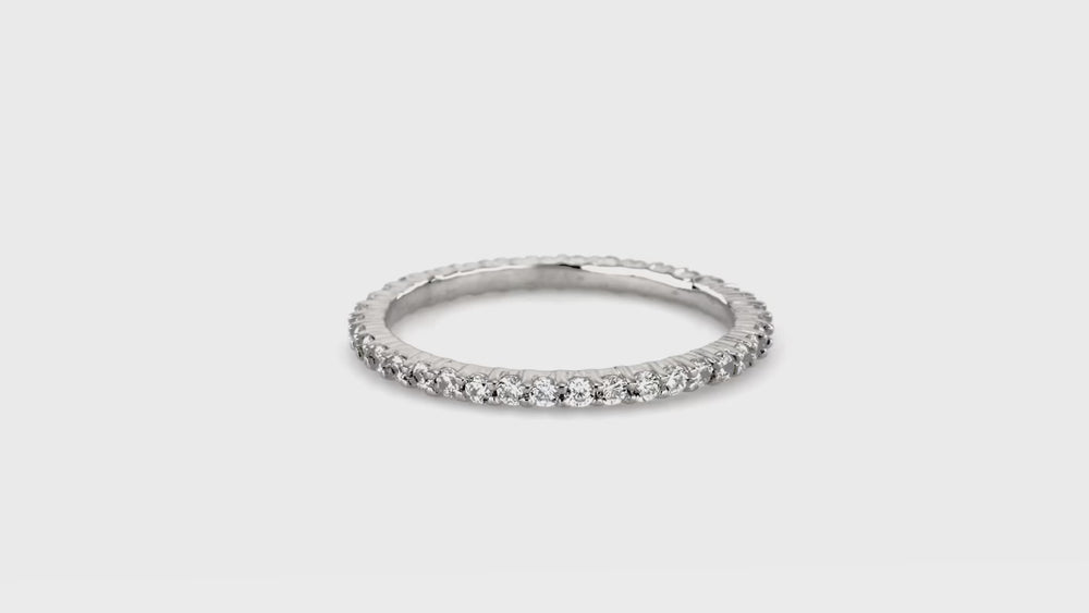 Pave CZ Eternity Ring in Sterling Silver, 7 of 10