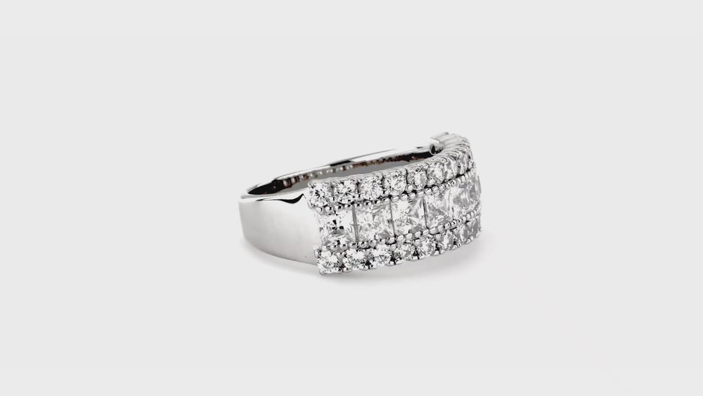 Art Deco CZ Eternity Ring in Sterling Silver, 3 of 7