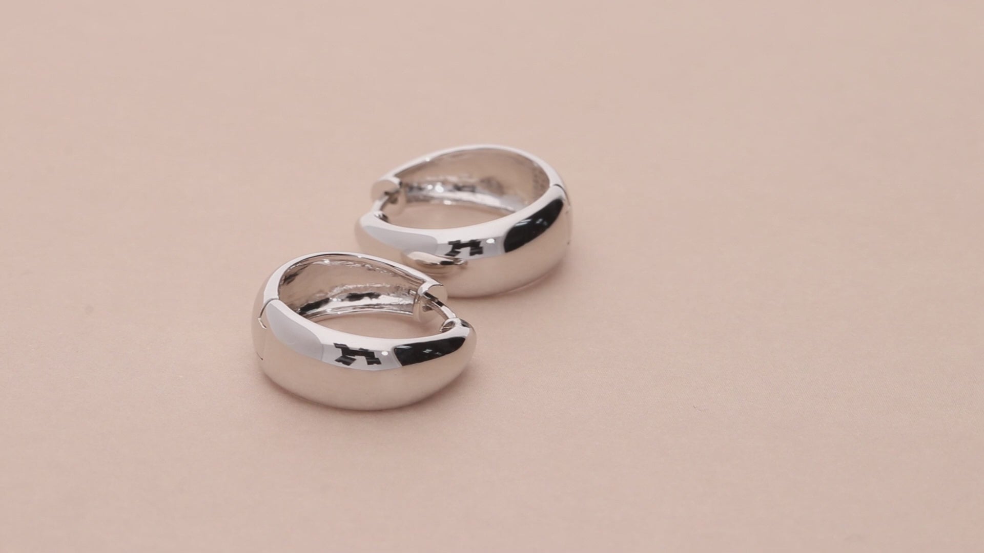 Video Contains Dome Hoop Earrings in Sterling Silver, 2 Pairs. Style Number VS901