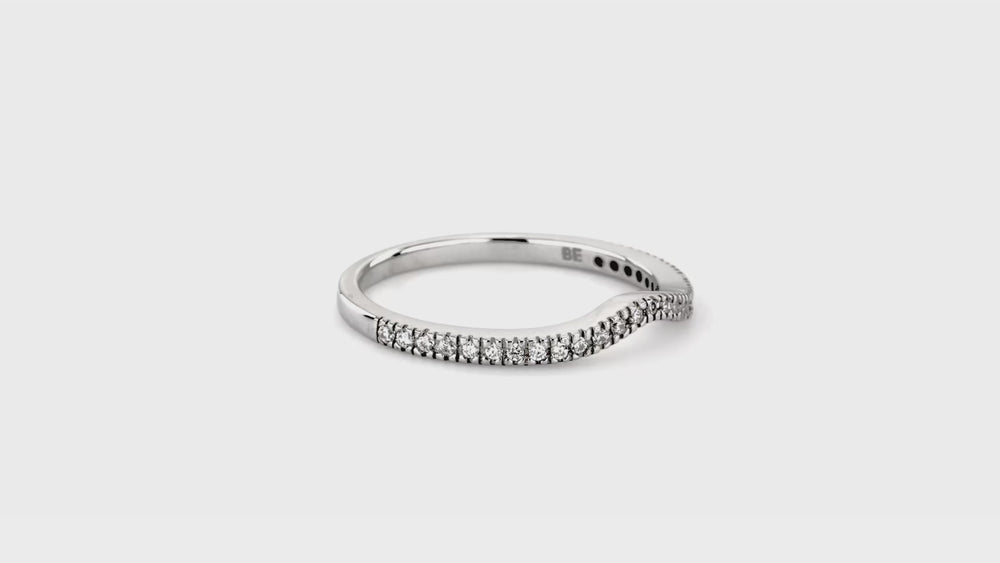 Wishbone Pave CZ Eternity Ring in Sterling Silver, 3 of 9