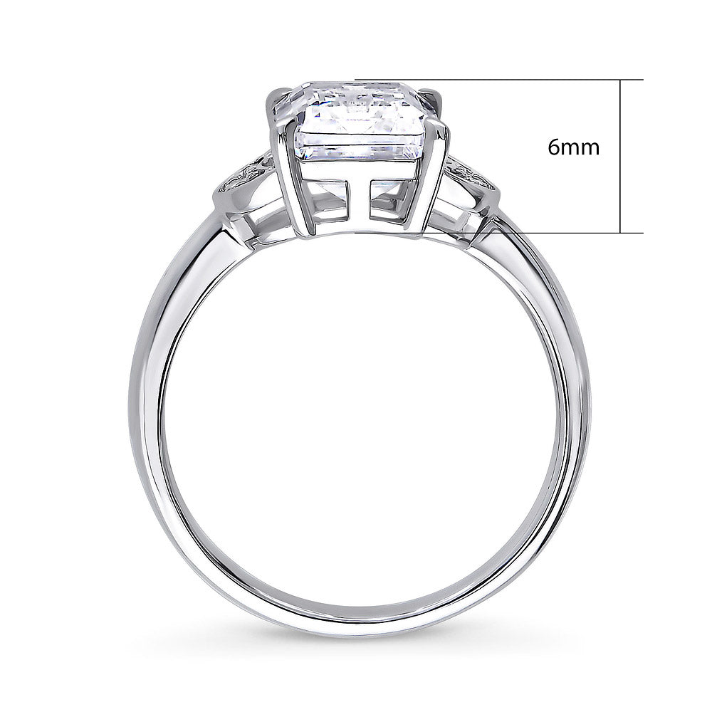 Alternate view of Crescent Moon CZ Ring in Sterling Silver, 4 of 5