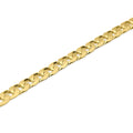 Front view of Curb Chain Anklet Ankle Bracelet in Base Metal, Gold-Tone