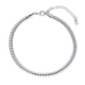 Wheat Chain Anklet Ankle Bracelet in Base Metal, Silver-Tone