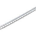 Front view of Wheat Chain Anklet Ankle Bracelet in Base Metal, Silver-Tone