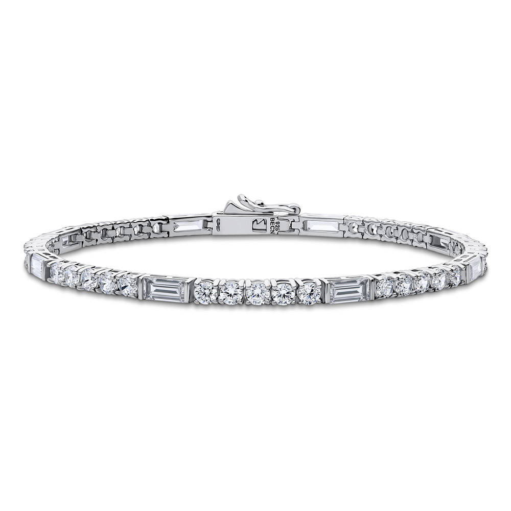 Art Deco CZ Tennis Bracelet in Sterling Silver, 1 of 5